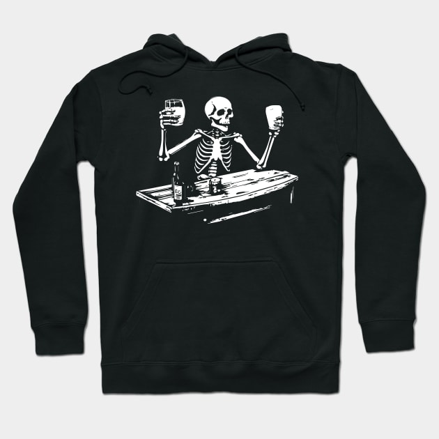 skeleton drinking beer Hoodie by lkn